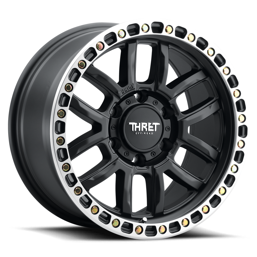THRET OFF-ROAD SIMULATED 20x9 MATTE BLACK /MACHINED RING